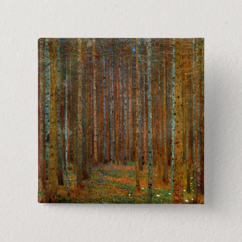 Gustav Klimt _ Tannenwald Pine Forest Button