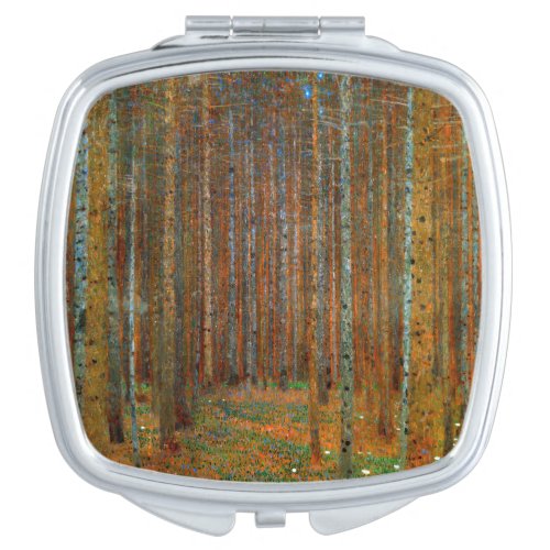 Gustav Klimt _ Tannenwald Pine Forest Compact Mirror
