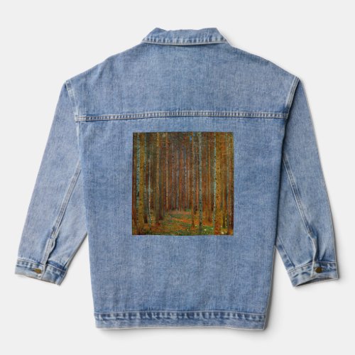 Gustav Klimt _ Tannenwald Pine Forest Denim Jacket