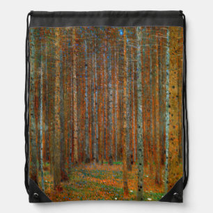 Gustav Klimt - Tannenwald Pine Forest Drawstring Bag