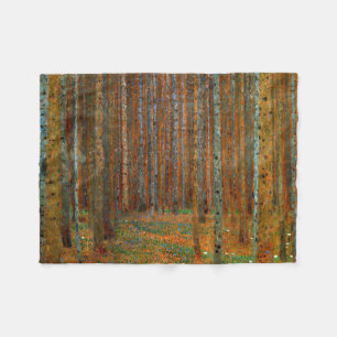 Gustav Klimt - Tannenwald Pine Forest Fleece Blanket