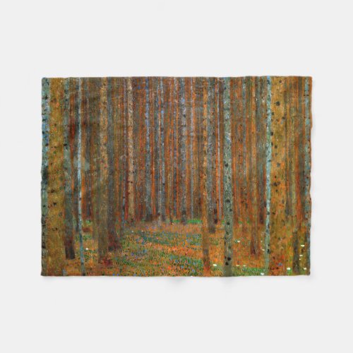 Gustav Klimt _ Tannenwald Pine Forest  Fleece Blanket