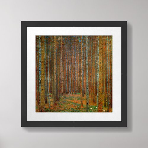 Gustav Klimt _ Tannenwald Pine Forest Framed Art