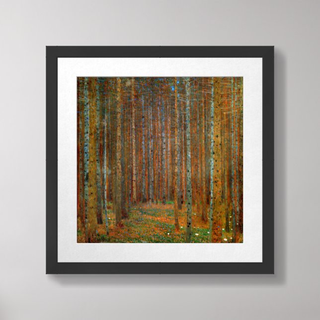 Gustav Klimt - Tannenwald Pine Forest Framed Art (Framed Front)