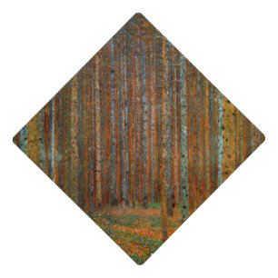 Gustav Klimt - Tannenwald Pine Forest Graduation Cap Topper