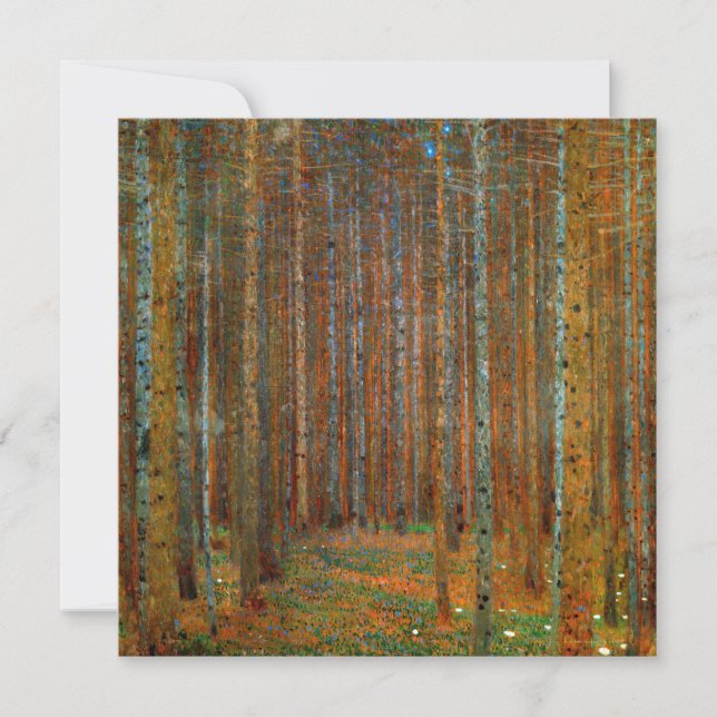 Gustav Klimt - Tannenwald Pine Forest Invitation (Front)