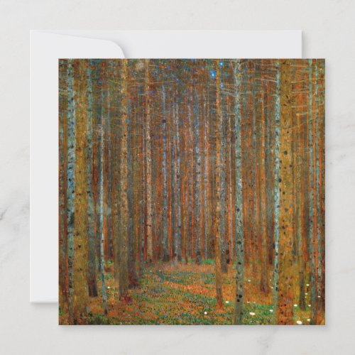 Gustav Klimt _ Tannenwald Pine Forest Invitation