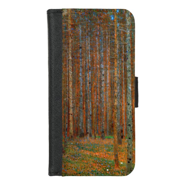 Gustav Klimt - Tannenwald Pine Forest iPhone Wallet Case (Front)