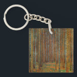 Gustav Klimt - Tannenwald Pine Forest Keychain<br><div class="desc">Fir Forest / Tannenwald Pine Forest - Gustav Klimt,  Oil on Canvas,  1902</div>
