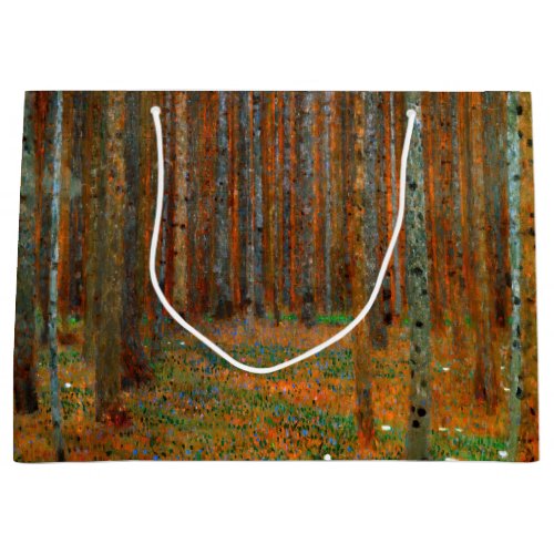 Gustav Klimt _ Tannenwald Pine Forest Large Gift Bag