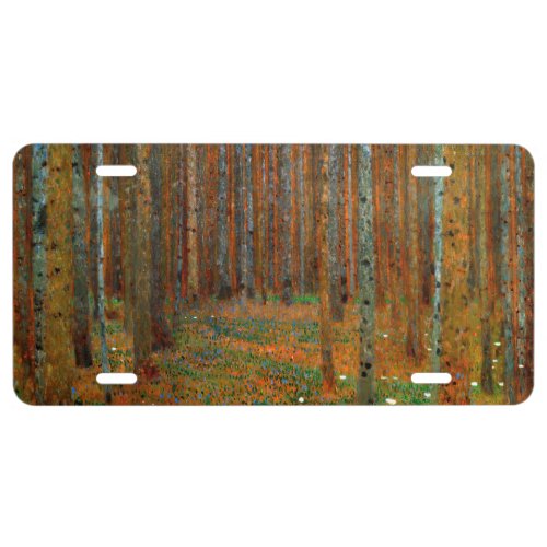 Gustav Klimt _ Tannenwald Pine Forest License Plate