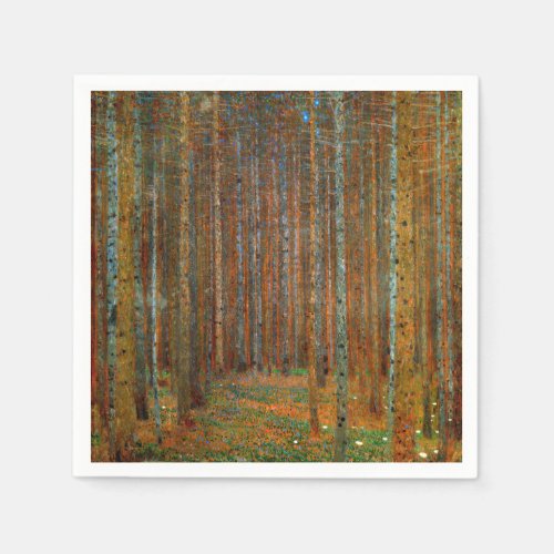 Gustav Klimt _ Tannenwald Pine Forest Napkins