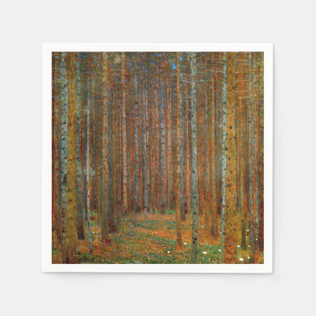 Gustav Klimt - Tannenwald Pine Forest Napkins (Front)
