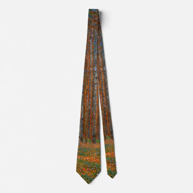 Gustav Klimt - Tannenwald Pine Forest Neck Tie (Front)