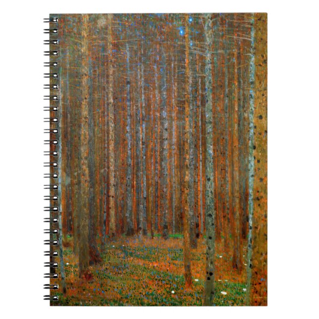 Gustav Klimt - Tannenwald Pine Forest Notebook (Front)