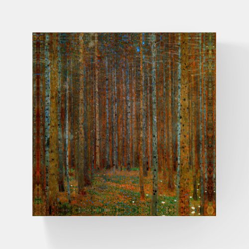 Gustav Klimt _ Tannenwald Pine Forest Paperweight