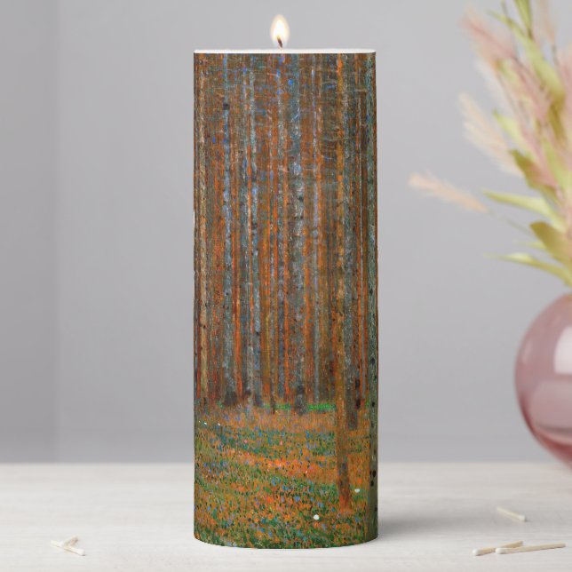 Gustav Klimt - Tannenwald Pine Forest Pillar Candle (In Situ)
