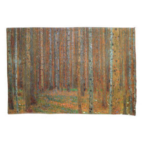 Gustav Klimt _ Tannenwald Pine Forest Pillow Case
