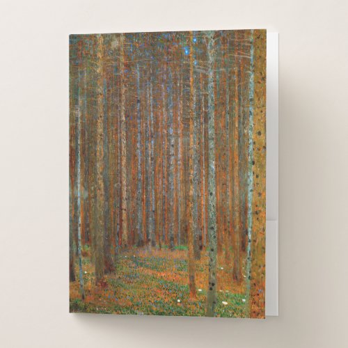 Gustav Klimt _ Tannenwald Pine Forest Pocket Folder