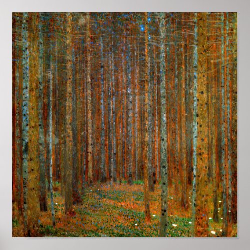 Gustav Klimt _ Tannenwald Pine Forest Poster