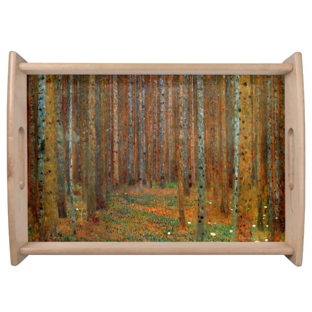 Gustav Klimt - Tannenwald Pine Forest Serving Tray (Front)