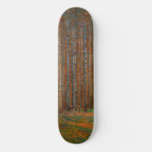 Gustav Klimt - Tannenwald Pine Forest Skateboard