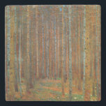 Gustav Klimt - Tannenwald Pine Forest Stone Coaster<br><div class="desc">Fir Forest / Tannenwald Pine Forest - Gustav Klimt,  Oil on Canvas,  1902</div>