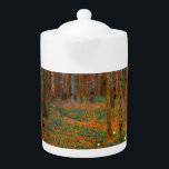 Gustav Klimt - Tannenwald Pine Forest Teapot<br><div class="desc">Fir Forest / Tannenwald Pine Forest - Gustav Klimt,  Oil on Canvas,  1902</div>