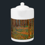 Gustav Klimt - Tannenwald Pine Forest Teapot<br><div class="desc">Fir Forest / Tannenwald Pine Forest - Gustav Klimt,  Oil on Canvas,  1902</div>