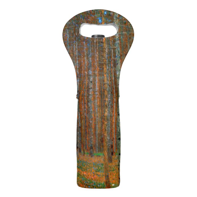 Gustav Klimt - Tannenwald Pine Forest Wine Bag (Front)
