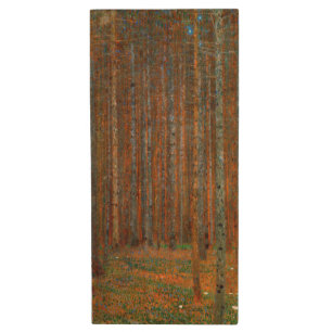 Gustav Klimt - Tannenwald Pine Forest Wood Flash Drive