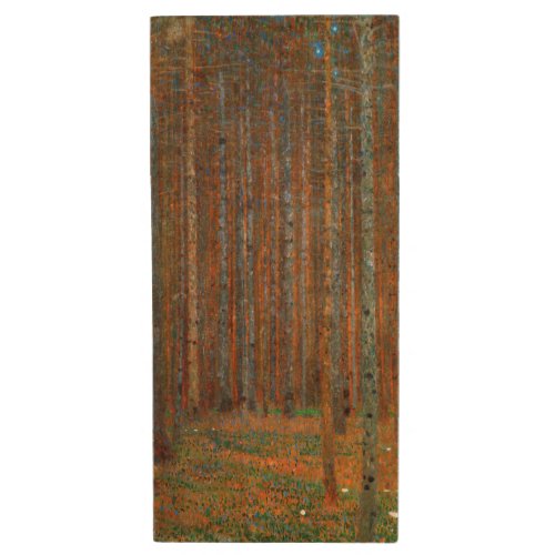 Gustav Klimt _ Tannenwald Pine Forest Wood Flash Drive