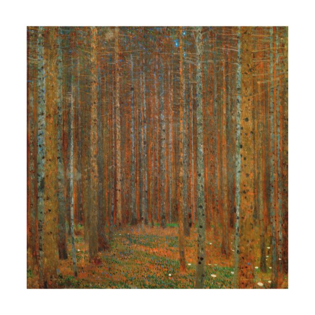 Gustav Klimt - Tannenwald Pine Forest Wood Wall Art (Front)