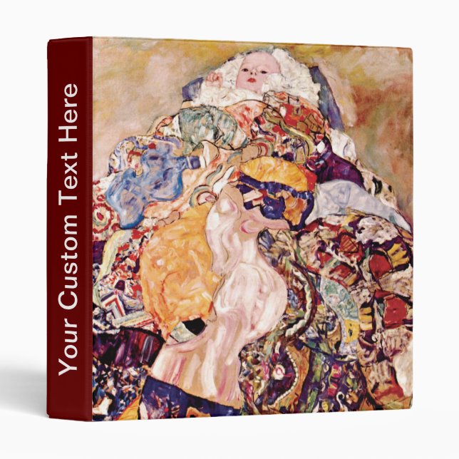 Gustav Klimt - The Baby Cradle - Newborn Binder (Front/Spine)