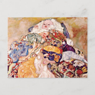 Gustav Klimt - The Baby Cradle - Newborn Postcard