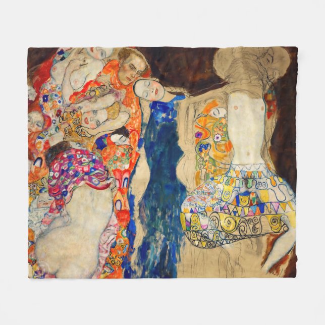Gustav Klimt - The Bride (unfinished) Fleece Blanket (Front (Horizontal))
