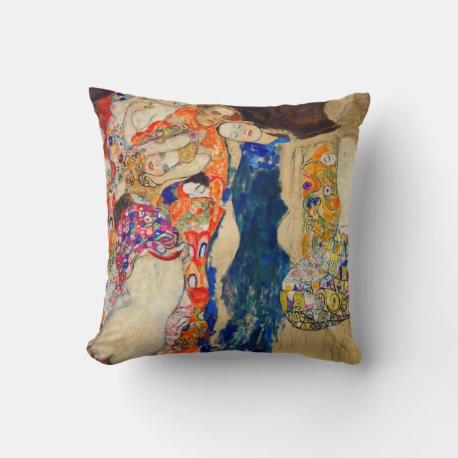 Gustav Klimt - The Bride (unfinished) Throw Pillow (Front)