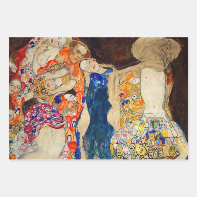 Gustav Klimt - The Bride (unfinished) Wrapping Paper Sheets (Front)