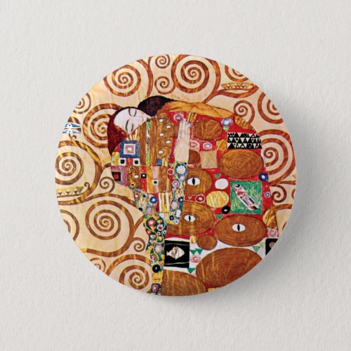 Gustav Klimt _ The Embrace _ Fine Art Painting Button