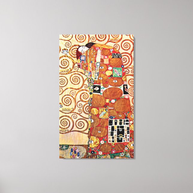 Gustav Klimt - The Embrace - Fine Art Painting Canvas Print (Front)