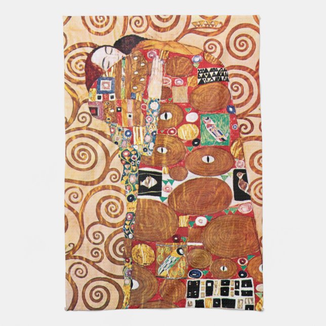 Gustav Klimt - The Embrace - Fine Art Painting Towel (Vertical)