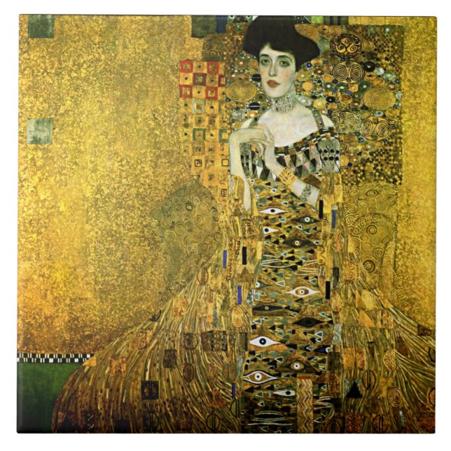 Gustav Klimt The Golden Lady Ceramics Ceramic Tile (Front)