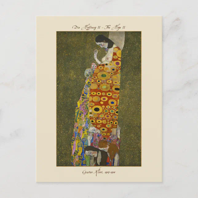 Tableau Déco Murale Gustav Klimt Hope II - Reproduction Prête à Accrocher, Style Art Nouveau