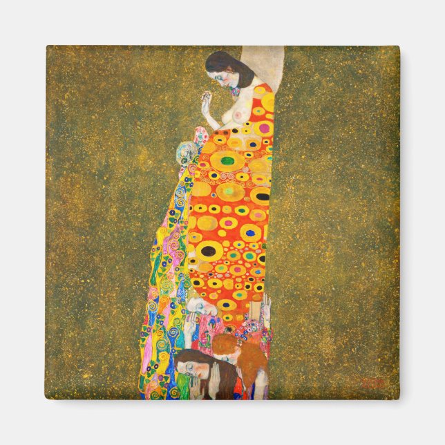 Gustav Klimt The Hope II, Die Hoffnung II Magnet (Front)
