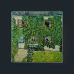 Gustav Klimt - The House of Guardaboschi Button<br><div class="desc">The House of Guardaboschi / House in Weissenbach of Attersee Lake - Gustav Klimt,  Oil on Canvas,  1912</div>