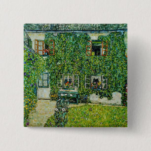 Gustav Klimt - The House of Guardaboschi Button