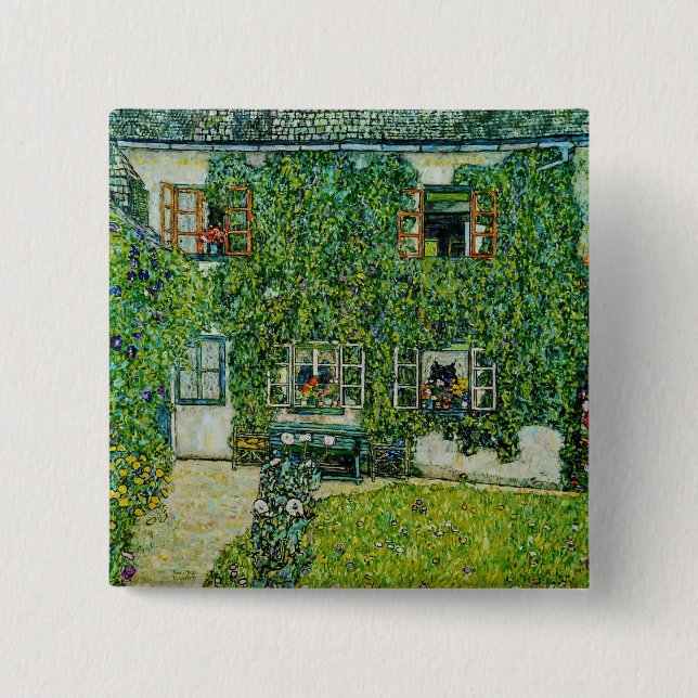 Gustav Klimt - The House of Guardaboschi Button (Front)