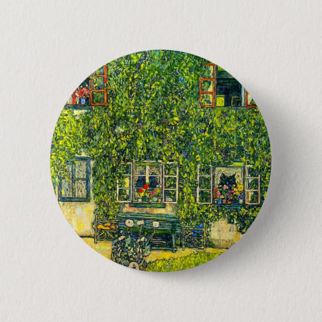 Gustav Klimt The House of Guardaboschi Button (Front)