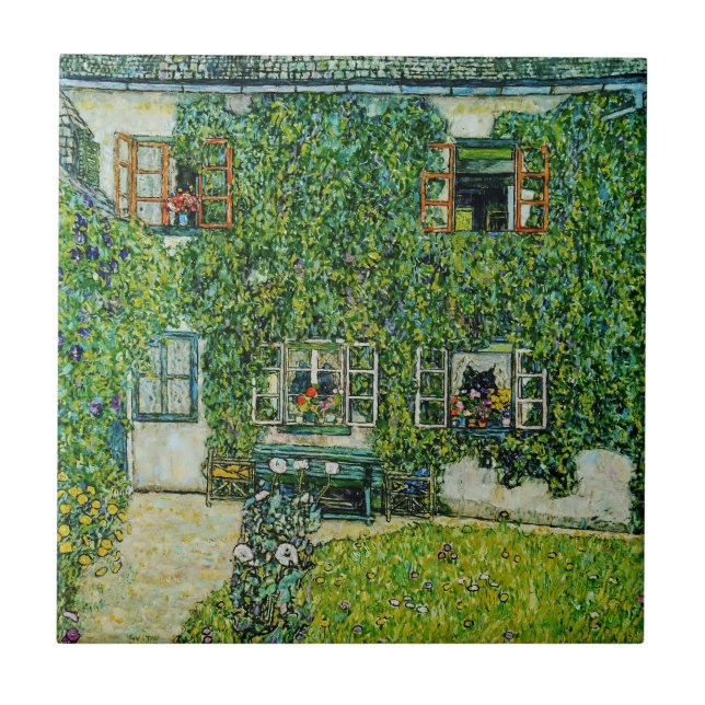 Gustav Klimt - The House of Guardaboschi Ceramic Tile (Front)