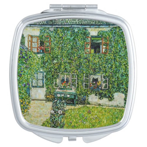 Gustav Klimt _ The House of Guardaboschi Compact Mirror